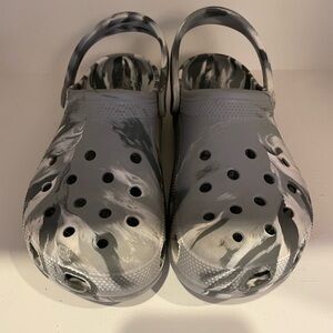 CROCS Classic Marbled Croc Unisex Adult Light Grey/Multicolor Marble Pri…